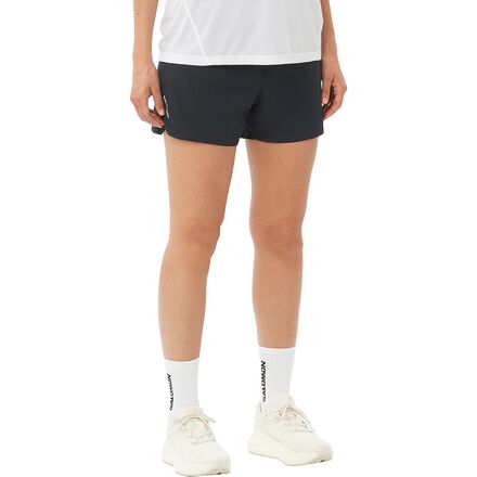 (取寄) サロモン レディース シェイクアウト 4インチ ショート - ウィメンズ Salomon women Shakeout 4in Short - Women's Deep Black｜ジェットラグ店