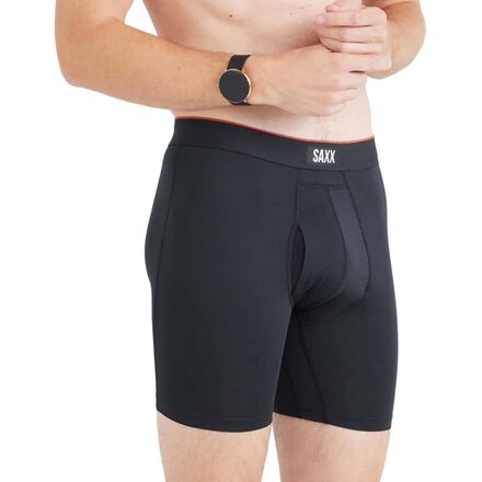 (取寄) サックス メンズ マルチ-スポーツ メッシュ ボクサー ブリーフ + フライ - メンズ SAXX men Multi-Sport Mesh Boxer Brief + Fly - Men's Black