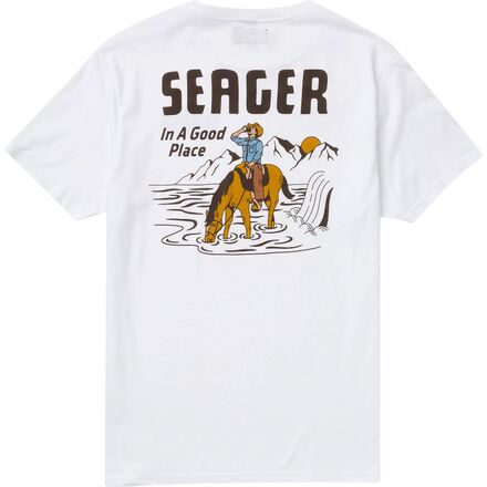 (取寄) メンズ イン ア グッド プレイス T-シャツ - メンズ Seager Co. men In A Good Place T-Shirt - Men's White｜ジェットラグ店