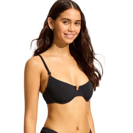 (取寄) シーフォリー レディース シー ダイブ アンダーワイヤー ビキニ トップ - ウィメンズ Seafolly women Sea Dive Underwire Bikini Top - Women's Black