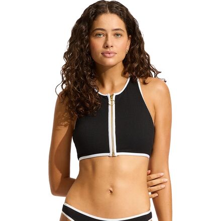 (取寄) シーフォリー レディース ジップ フロント タンク トップ - ウィメンズ Seafolly women Zip Front Tank Top - Women's Black