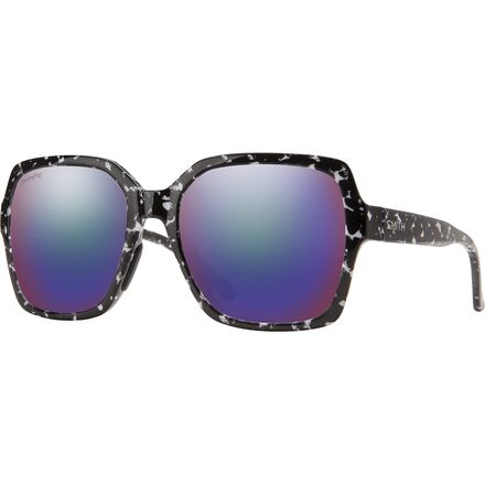 (取寄) スミス レディース フレア クロマポップ ポーラライズド サングラス - ウィメンズ Smith women Flare ChromaPop Polarized Sunglasses - Women's Black Marble/ChromaPop Polarized Violet Mirror