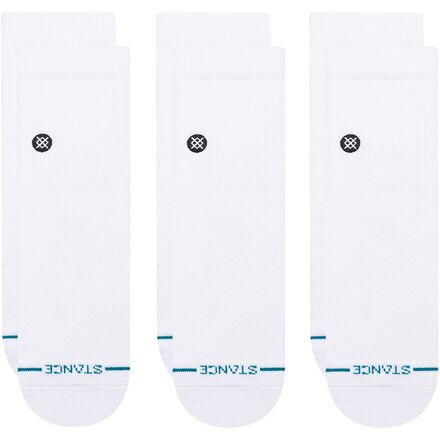 (取寄) スタンス アイコン クオーター ソック - 3-パック Stance Icon Quarter Sock - 3-Pack White