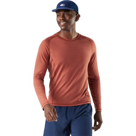 (取寄) スマートウール メンズ メリノ スポーツ ウルトラライト ロング-スローブ シャツ - メンズ Smartwool men Merino Sport Ultralite Long-Sleeve Shirt - Men's Burnt Sienna