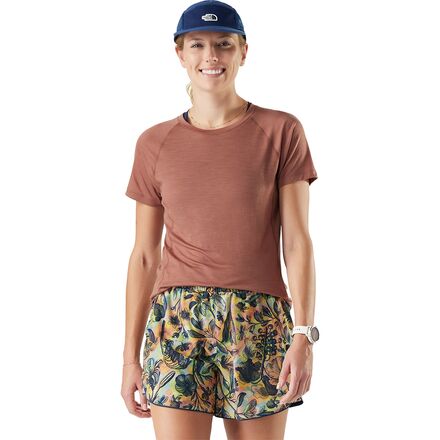 (取寄) スマートウール レディース メリノ スポーツ ウルトラライト ショートスリーブ シャツ - ウィメンズ Smartwool women Merino Sport Ultralite Short-Sleeve Shirt - Women's Mocha