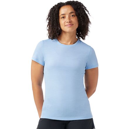 (取寄) スマートウール レディース メリノ ショートスリーブ T-シャツ - ウィメンズ Smartwool women Merino Short-Sleeve T-Shirt - Women's Serene Blue