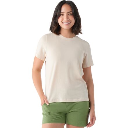 (取寄) スマートウール レディース パーフェクト クルー ショートスリーブ T-シャツ - ウィメンズ Smartwool women Perfect Crew Short-Sleeve T-Shirt - Women's Almond|ジェットラグ店
