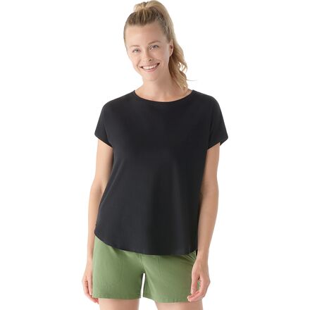 (取寄) スマートウール レディース スイング トップ - ウィメンズ Smartwool women Swing Top - Women's Black｜ジェットラグ店