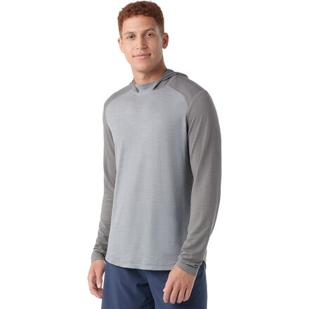 (取寄) スマートウール メンズ アクティブ メッシュ ブーディ - メンズ Smartwool men Active Mesh Hoodie - Men's Light Gray Heather