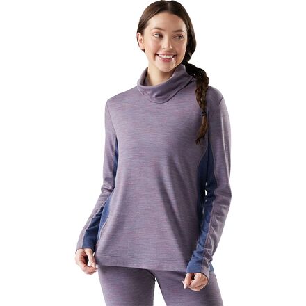 (取寄) スマートウール レディース クラシック サーマル メリノ モック ネック - ウィメンズ Smartwool women Classic Thermal Merino Mock Neck - Women's Chalk Violet Heather