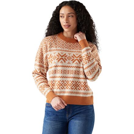 (取寄) スマートウール レディース エッジウッド ヘリテージ クルー セーター - ウィメンズ Smartwool women Edgewood Heritage Crew Sweater - Women's Terracotta｜ジェットラグ店