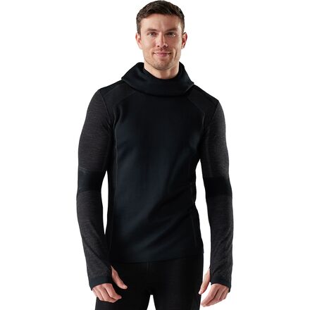 (取寄) スマートウール メンズ イントラニット サーマル メリノ ベース レイヤー ブーディ - メンズ Smartwool men Intraknit Thermal Merino Base Layer Hoodie - Men's Black/Charcoal
