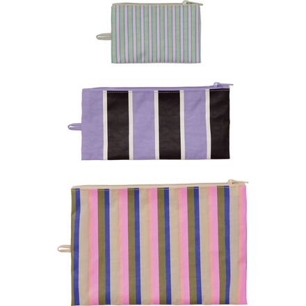 (取寄) バグー フラッツ ポーチ セット BAGGU Flat Pouch Set Candy Shop Stripes