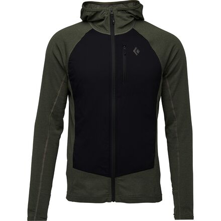 (取寄) ブラックダイヤモンド メンズ コウフィシェント Lt ハイブリット フーデット ジャケット - メンズ Black Diamond men Coefficient LT Hybrid Hooded Jacket - Men's Tundra/Black
