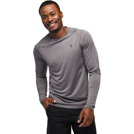 (取寄) ブラックダイヤモンド メンズ ライトワイヤー ロング-スローブ テック T-シャツ - メンズ Black Diamond men Lightwire Long-Sleeve Tech T-Shirt - Men's Steel Grey