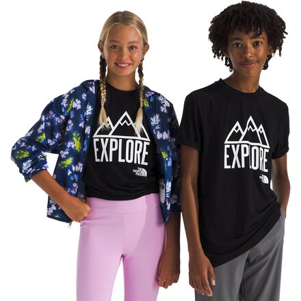 (取寄) ノースフェイス キッズ アドベンチャー ショートスリーブ グラフィック T-シャツ - キッズ The North Face kids Adventure Short-Sleeve Graphic T-Shirt - Kids' TNF Black