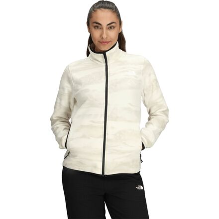 (取寄) ノースフェイス レディース グレイシャー プリント フリース ジャケット - ウィメンズ The North Face women Glacier Print Fleece Jacket - Women's White Dune Edge Of Light Print