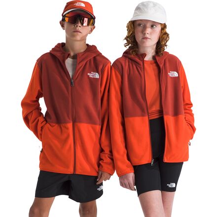 (取寄) ノースフェイス キッズ グレイシャー フル-ジップ ブーディ - キッズ The North Face kids Glacier Full-Zip Hoodie - Kids' Lava Red/Iron Clay
