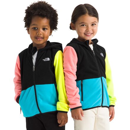 (取寄) ノースフェイス トドラー グレイシャー フル-ジップ ブーディ - トッドラー The North Face toddler Glacier Full-Zip Hoodie - Toddlers' TNF Black/Meridian Blue/Fizz Lime/Coral Crush｜ジェットラグ店
