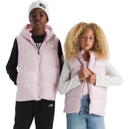 (取寄) ノースフェイス キッズ ノース ダウン フーデット ベスト - キッズ The North Face kids North Down Hooded Vest - Kids' Pale Blossom