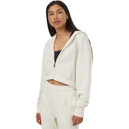 (取寄) テンツリー レディース ツリーテリー オーバーサイズ クロップド ジップ ブーディ - ウィメンズ Tentree women TreeTerry Oversized Cropped Zip Hoodie - Women's Undyed|ジェットラグ店