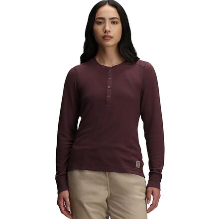 (取寄) トポデザイン レディース グローバル ワッフル ヘンリー - ウィメンズ Topo Designs women Global Waffle Henley - Women's Huckleberry｜ジェットラグ店