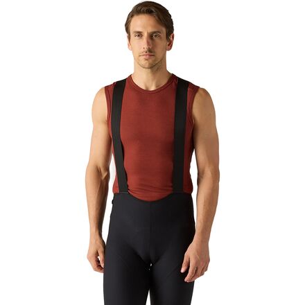 (取寄) ヴェロシオ メンズ メリノ メッシュ スリーブレス ベースレイヤー― - メンズ Velocio men Merino Mesh Sleeveless Baselayer - Men's Madder Brown
