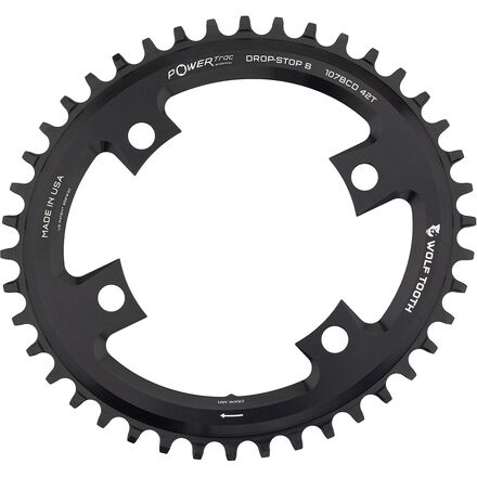 (取寄) ウルフトゥースコンポーネンツ スラム コンパチブル 107 BCD オーバル チェーンリング Wolf Tooth Components SRAM Compatible 107 BCD Oval Chainring Black|ジェットラグ店