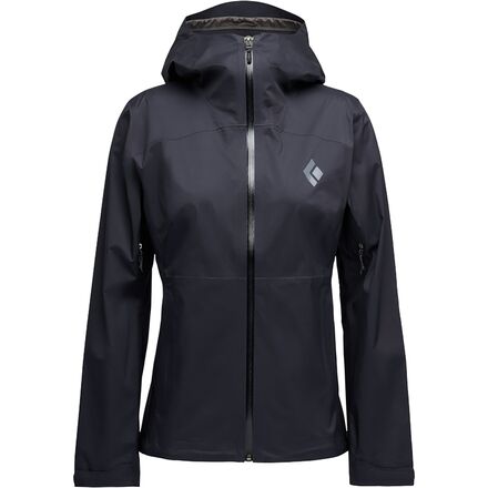 (取寄) ブラックダイヤモンド レディース ファインライン ストレッチ レイン シェル - ウィメンズ Black Diamond women Fineline Stretch Rain Shell - Women's Black｜ジェットラグ店