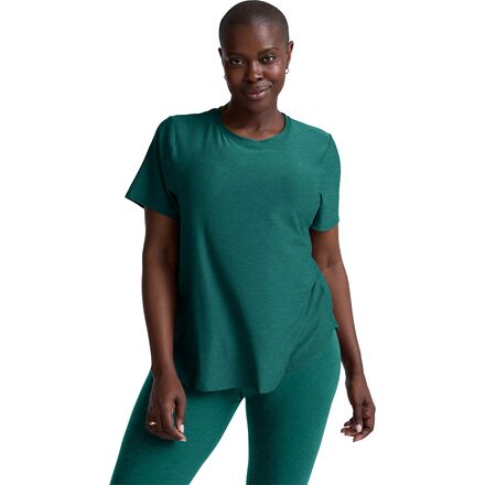 (取寄) ビヨンドヨガ レディース オン ザ ダウン ロウ T-シャツ - ウィメンズ Beyond Yoga women On The Down Low T-Shirt - Women's Teal Sea Heather｜ジェットラグ店 16,053円