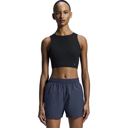 (取寄) オンランニング レディース コア 2イン1 クロップ タンク トップ - ウィメンズ On Running women Core 2-in-1 Crop Tank Top - Women's Black｜ジェットラグ店