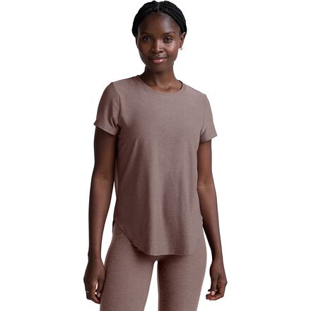 (取寄) ビヨンドヨガ レディース オン ザ ダウン ロウ T-シャツ - ウィメンズ Beyond Yoga women On The Down Low T-Shirt - Women's Rosey Taupe Heather|ジェットラグ店