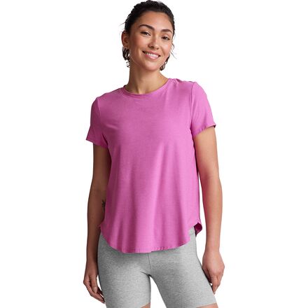(取寄) ビヨンドヨガ レディース オン ザ ダウン ロウ T-シャツ - ウィメンズ Beyond Yoga women On The Down Low T-Shirt - Women's Sunset Violet Heather|ジェットラグ店