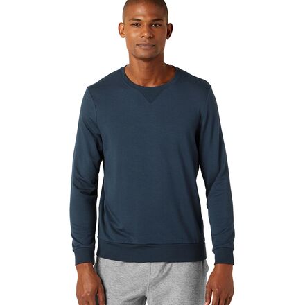 (取寄) ビヨンドヨガ メンズ オルウェイズ ビヨンド プルオーバー クルー スウェットシャツ - メンズ Beyond Yoga men Always Beyond Pullover Crew Sweatshirt - Men's Nocturnal Navy｜ジェットラグ店