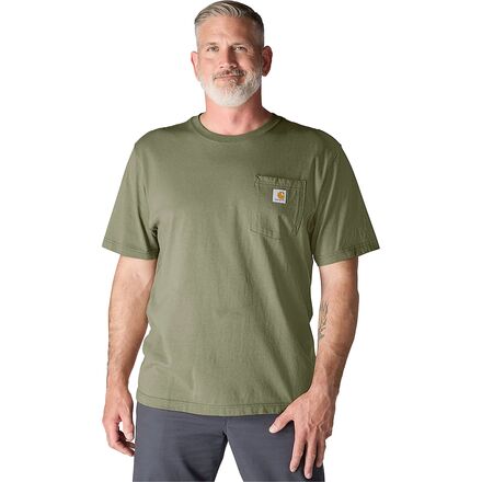 (取寄) カーハート メンズ ワークウェア ルーズ フィット ポケット ショートスリーブ T-シャツ - メンズ Carhartt men Workwear Loose Fit Pocket Short-Sleeve T-Shirt - Men's Dusty Olive｜ジェットラグ店