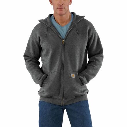 (取寄) カーハート メンズ ミッドウエイト フル-ジップ フーデット スウェットシャツ - メンズ Carhartt men Midweight Full-Zip Hooded Sweatshirt - Men's Carbon Heather