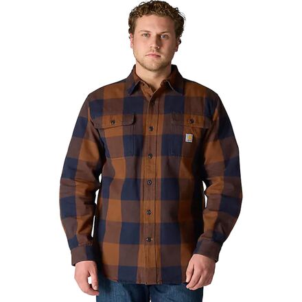 (取寄) カーハート メンズ ルーズ ヘビーウェイト フランネル Ls プレイド シャツ - メンズ Carhartt men Loose Heavyweight Flannel LS Plaid Shirt - Men's Red Duck｜ジェットラグ店