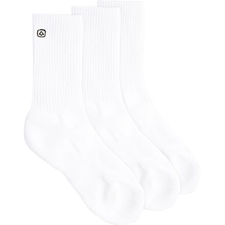 (取寄) コールヘッドウェア エブリデイ クルー ソック - 3-パック Coal Headwear Everyday Crew Sock - 3-Pack Solid White｜ジェットラグ店