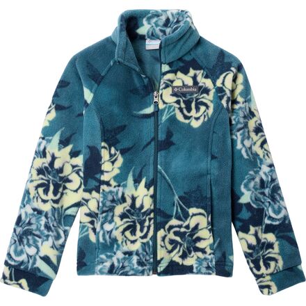 (取寄) コロンビア ガールズ ベントン スプリングス リ プリンテッド フリース ジャケット - ガールズ Columbia girls Benton Springs II Printed Fleece Jacket - Girls' Everblue Blossoming