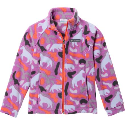(取寄) コロンビア ガールズ ベントン スプリングス リ プリンテッド フリース ジャケット - ガールズ Columbia girls Benton Springs II Printed Fleece Jacket - Girls' Razzle Uniflauge｜ジェットラグ店