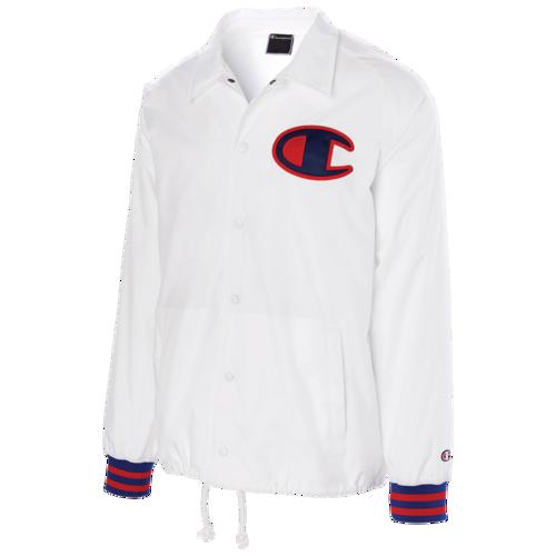 champion white coach jacket