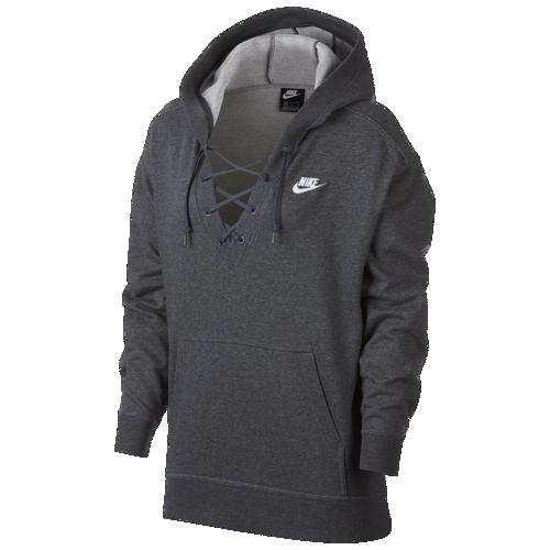 women's nike rally lace up hoodie