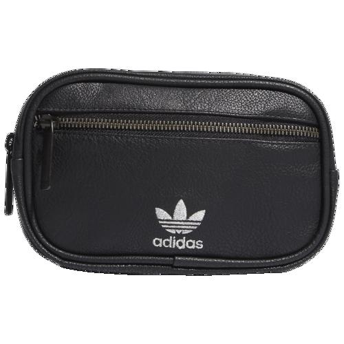 取寄 アディダス オリジナルス Pu なめし革 ルート罷工 包み Adidas Originals Pu Leather Waist Pack Black Silver 貨物輸送無料 Adidas アディダス 鞄 Bag ファッション ブランド Klubwino Pl
