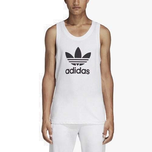 取寄 アディダス メンズ オリジナルス トレフォイル 水槽 Men S Adidas Originals Trefoil Tank White Black 貨物輸送無料 Adidas アディダス トップス漏電 モード ブランド Pasadenasportsnow Com