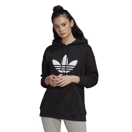 Web限定 取寄 アディダス レディース オリジナルス アディカラー トレフォイル パーカー フーディ Women S Adidas Originals Adicolor Trefoil Hoodie Black White 送料無料 Fucoa Cl