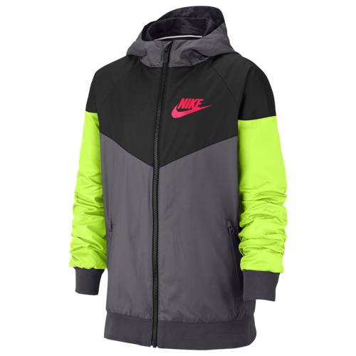 取寄 ナイキ ボーイズ 和郎 ウインド伝令 Hd ジャンパー ボーイズ 地位 学園 Nike Boys Windrunner Hd Jacket Boys Grade School Dark Grey Black Volt Laser Crimson 貨物輸送無料 Nike ナイキ お召しもの 流行り物 ブランド