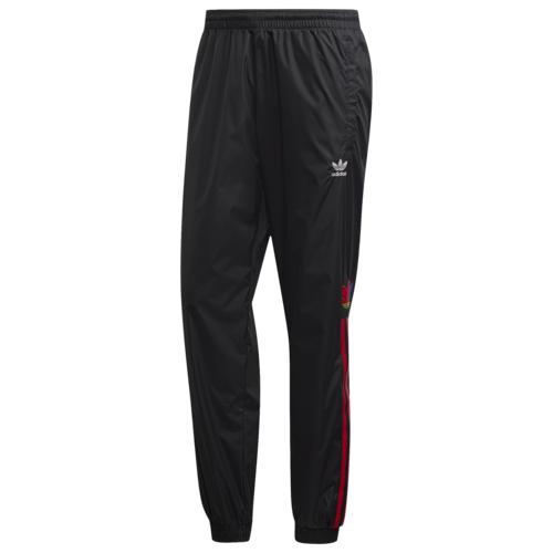 取寄 アディダス オリジナルス メンズ 3d トレ箔 競走場 下穿き Adidas Originals Men S 3d Trefoil Track Pants Black Red 送料無料 Adidas アディダス パンツ 流行り物 商標 Pasadenasportsnow Com