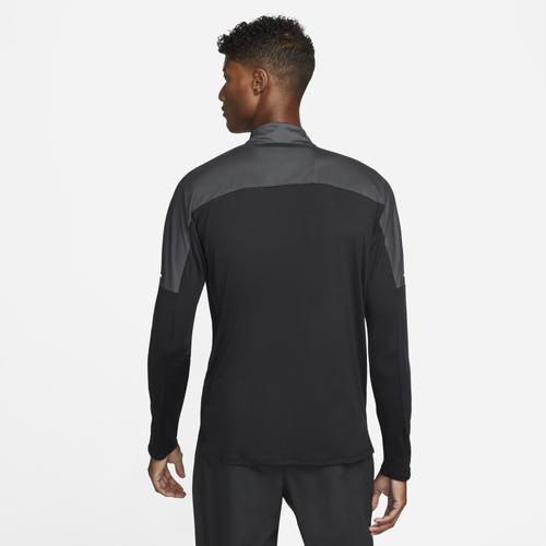 (取寄)ナイキメンズドライフィットトレイルエレメントハーフジップNikeMen'sDri-FITTrailElementHalf-ZipBlackDarkSmokeGreyBlack