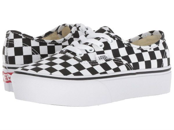 vans authentic checkerboard platform