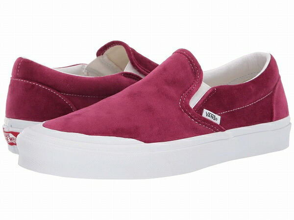 red velvet slip on vans